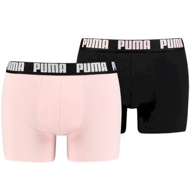 Pánské boxerky Puma 2ks 906823 Everyday Černá a světle růžová - Puma černá s růžovou M