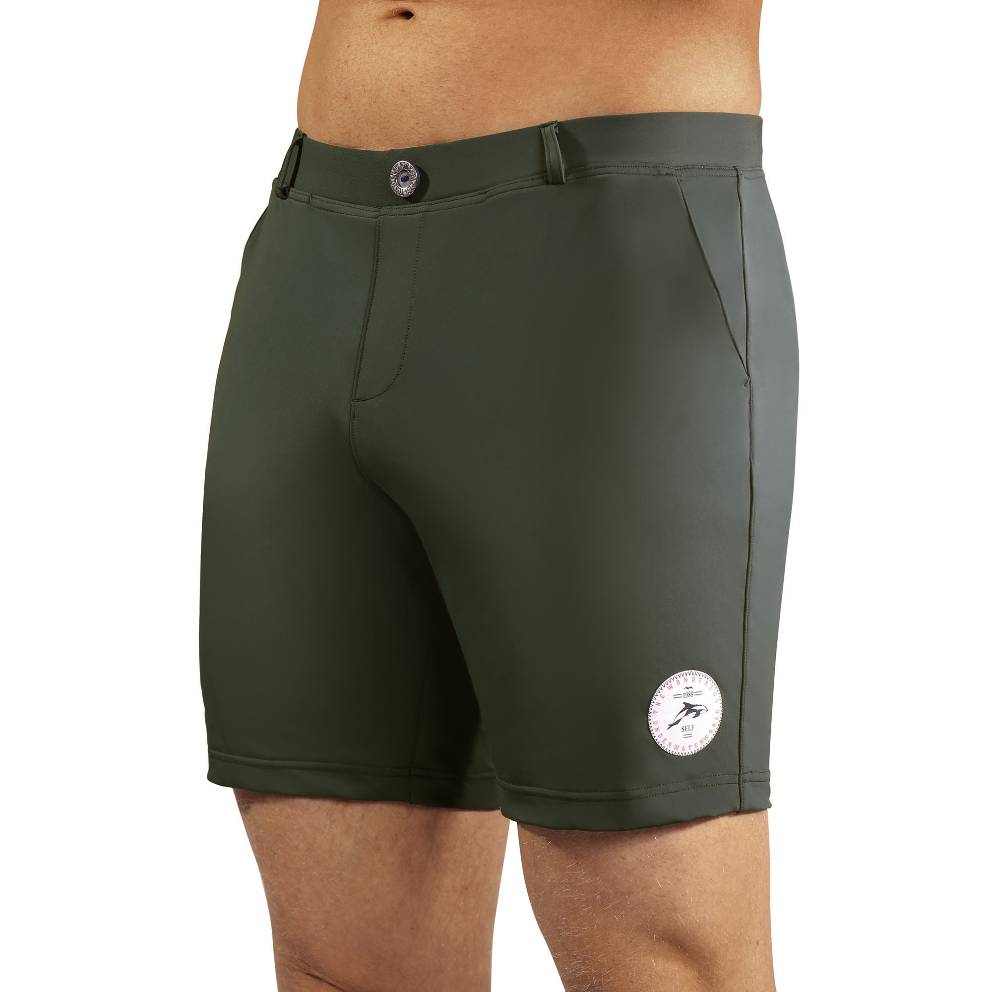 Pánské plavky Swimming shorts comfort khaki- Self XL