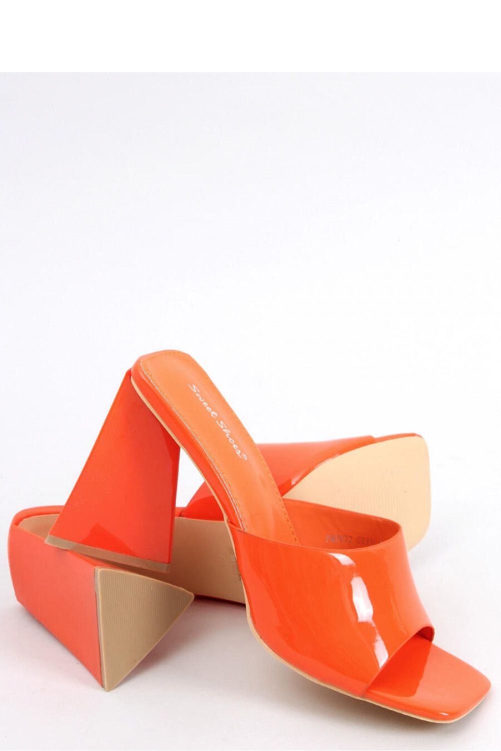 Dámské pantofle / sandálky na podpatku PM2872 Oranžová - Sweet Shoes oranžová 39