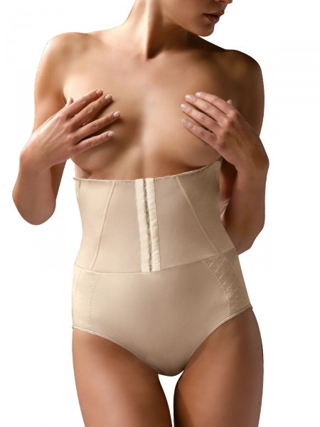 Dámské kalhotky stahovací korzetové bezešvé slip corsetto Gold Tělová - Controlbody tělová S/M