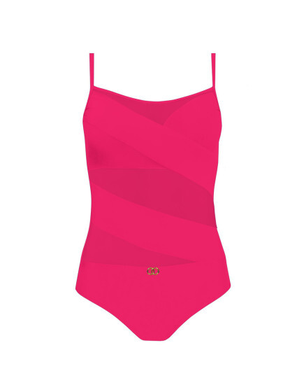 Dámské jednodílné plavky FASHION 11 růžové - Self 42E