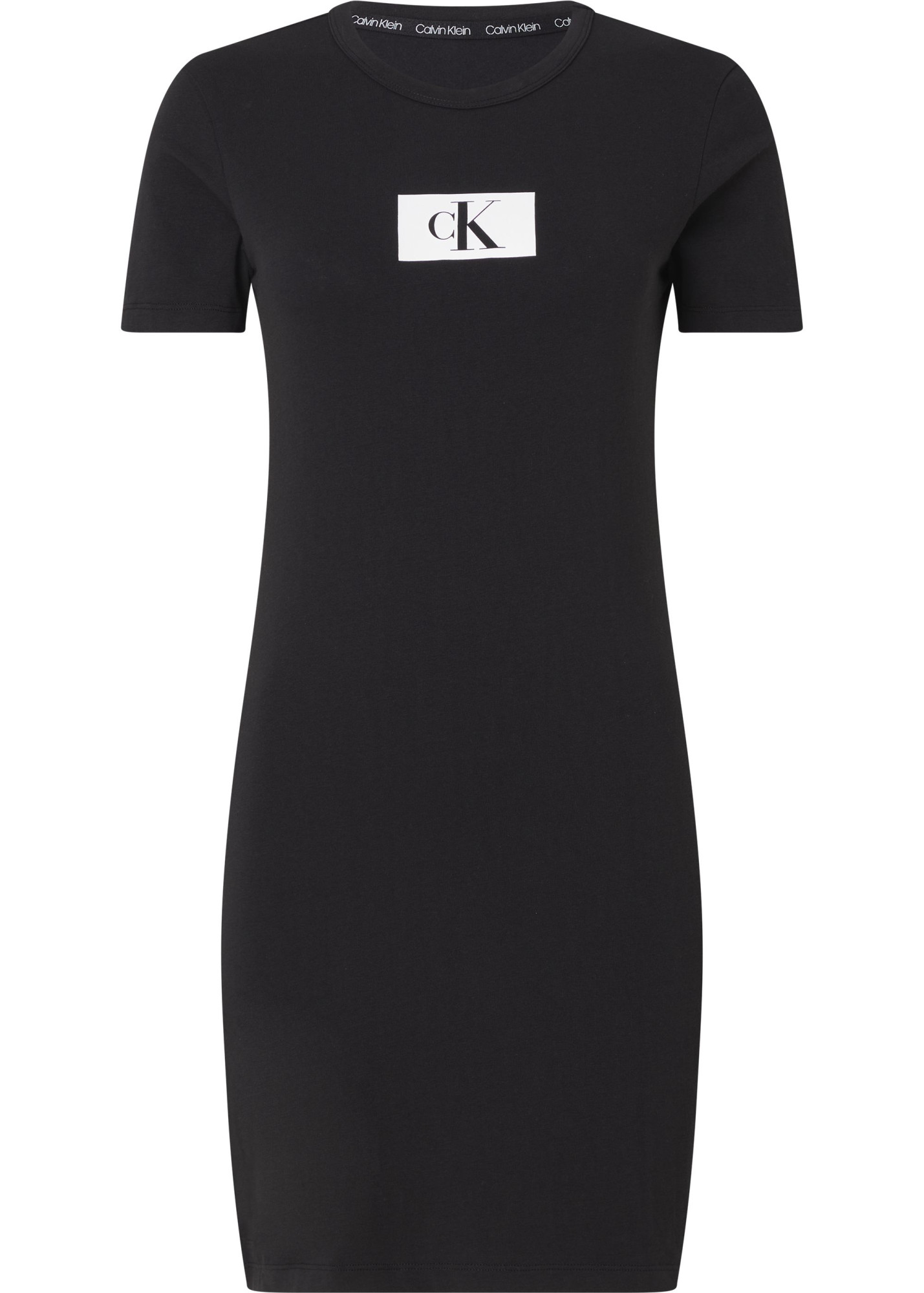 Dámská noční košile Night Dress CK96 S/S 000QS6944EUB1 černá - Calvin Klein M