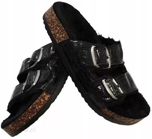 Dámské pantofle kožešina černé - Yoclub 40