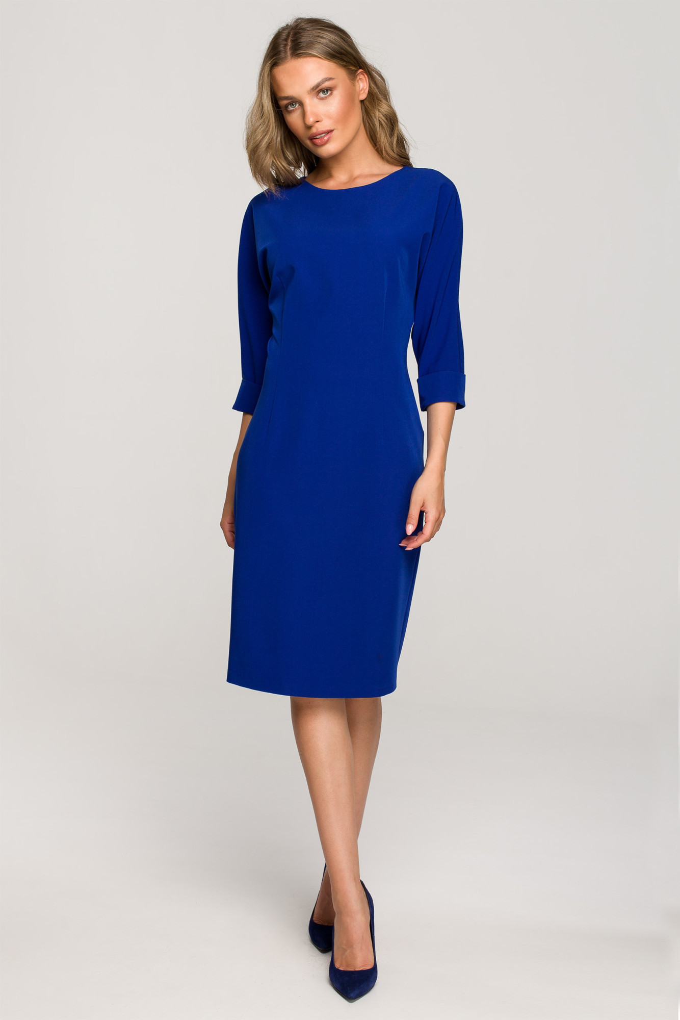 Dámské šaty S324 královská modrá - Stylové M