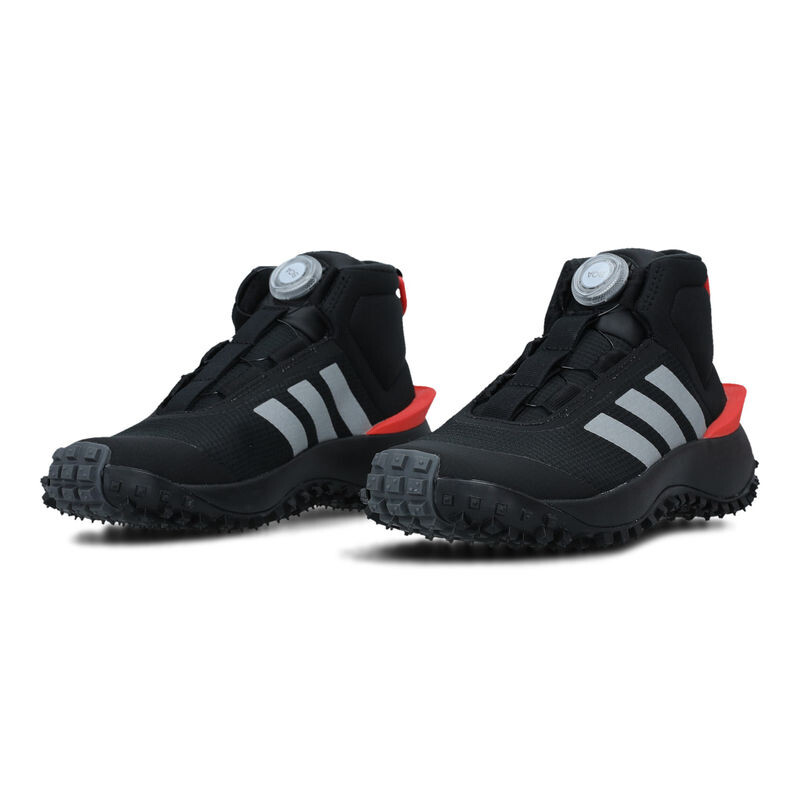 Junior zateplené kotníkové boty Fortatrail Boa K IG7262 Černá s červenou - Adidas černá s červenou 40