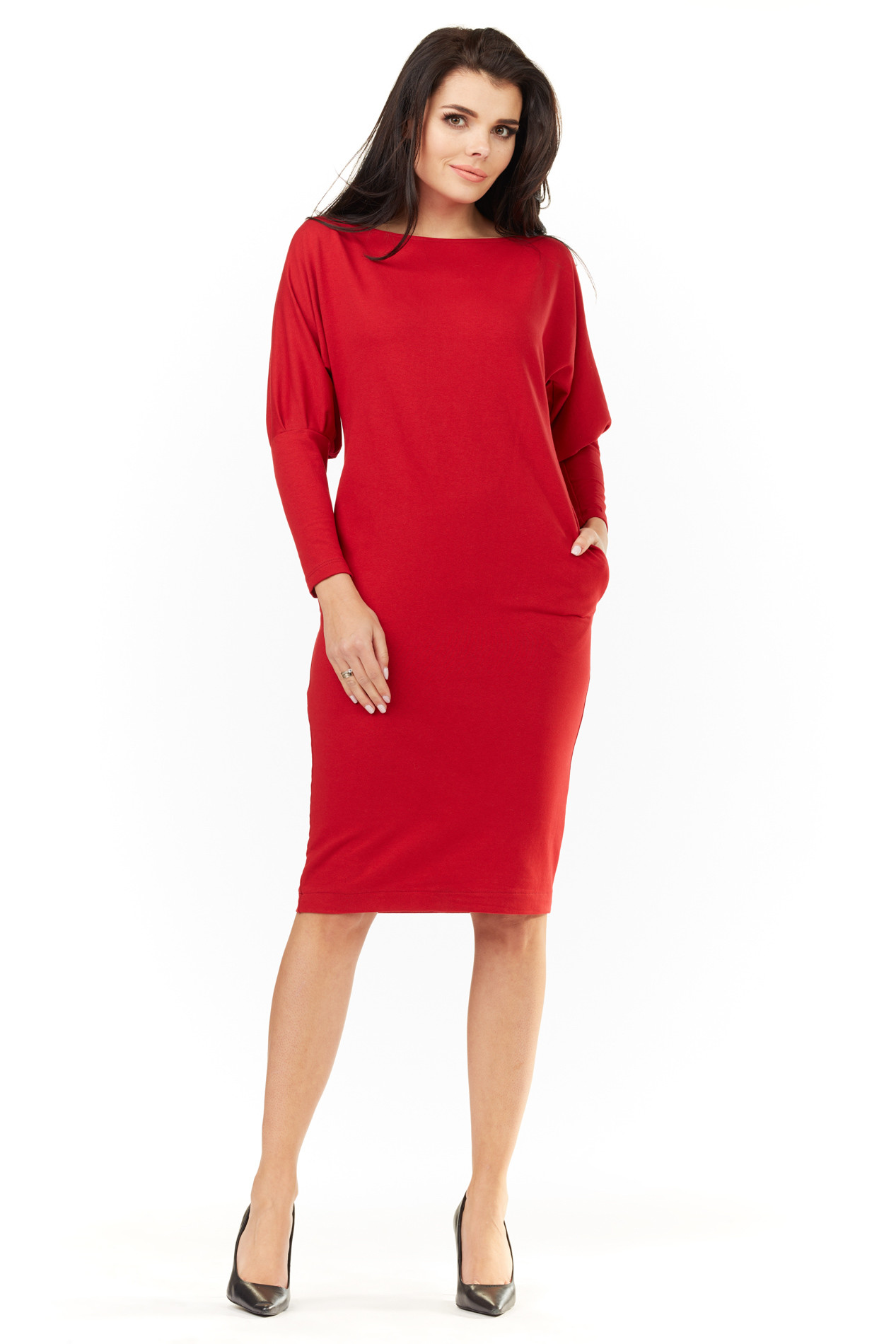 Dámské šaty A206 červené - Awama S/M