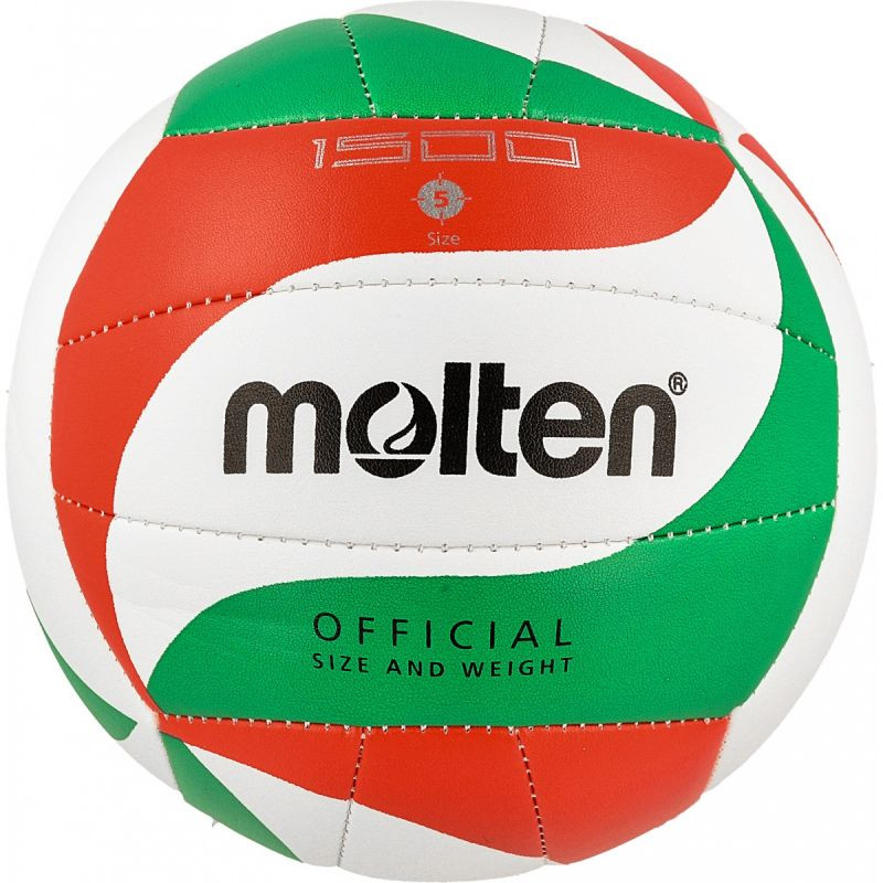 SPORT Volejbalový míč V5M1500 Bílo-červeno-zelený - Molten Mix barev 5