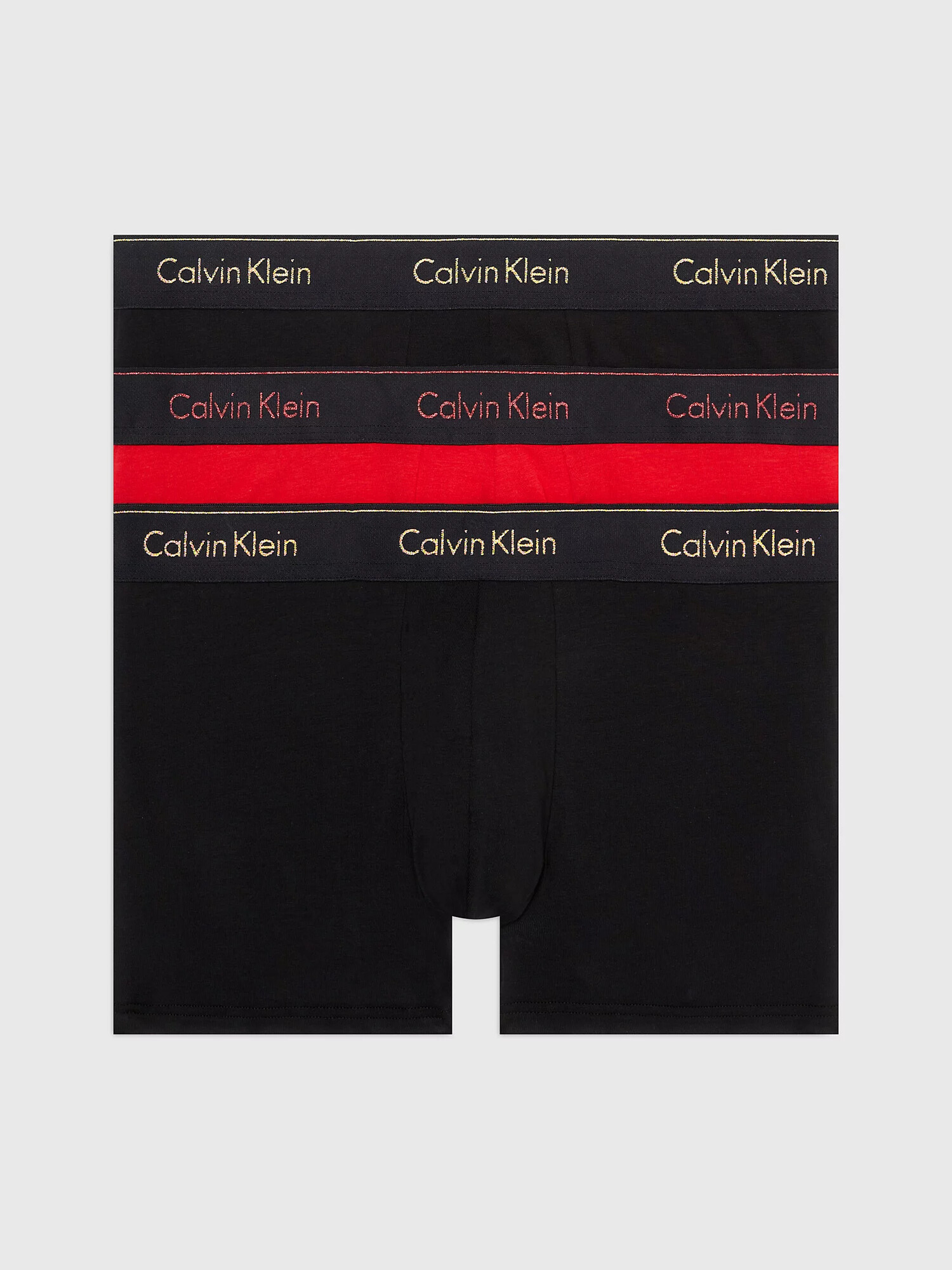 Pánské boxerky 000NB3873A KHZ černo červené - Calvin Klein XL