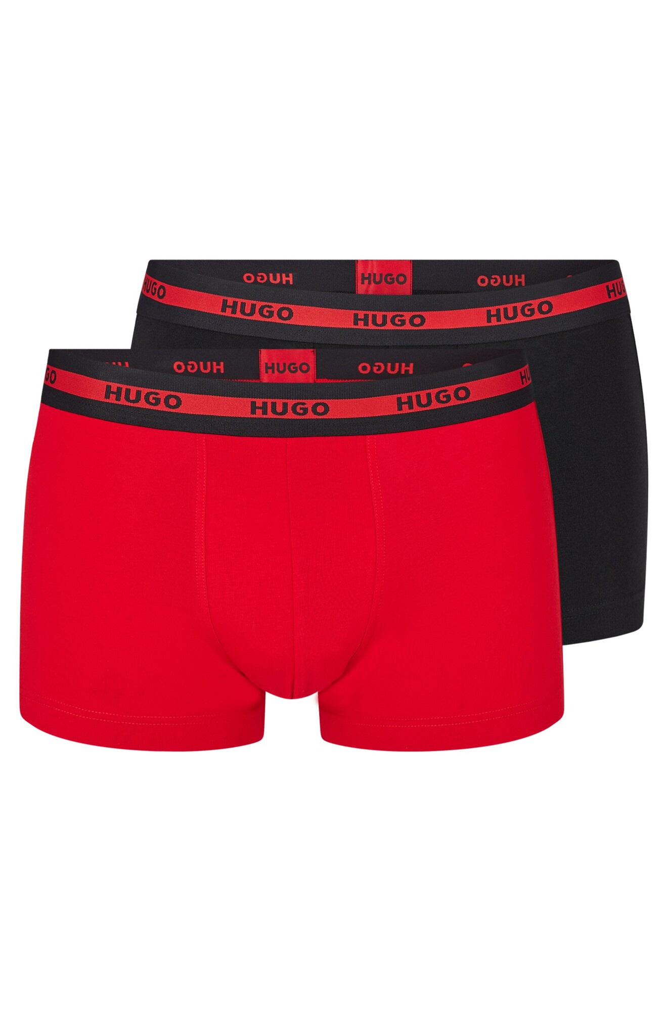 Pánské boxerky 50469775 černočervené - Hugo Boss M