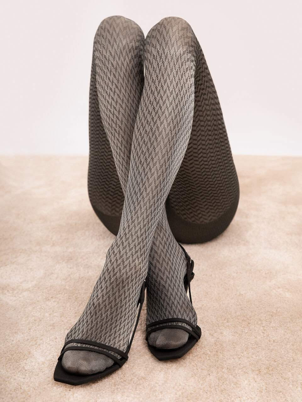 Dámské punčochové kalhoty Cinematic G6096 40 den Šedá vzor - Fiore šedá vzor 3-M