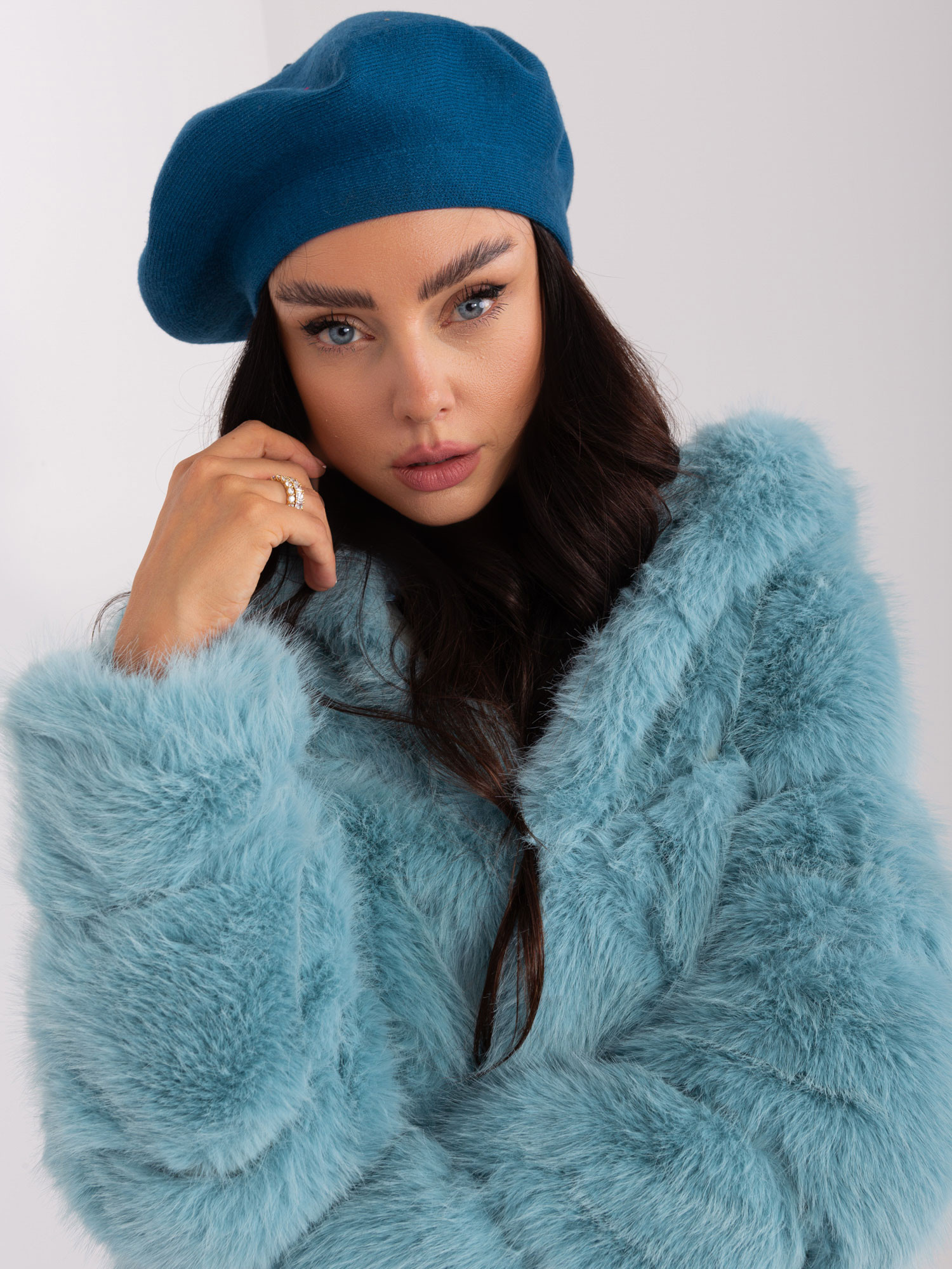 Dámský baret 231305.91P námořní modř - Wool Fashion one size