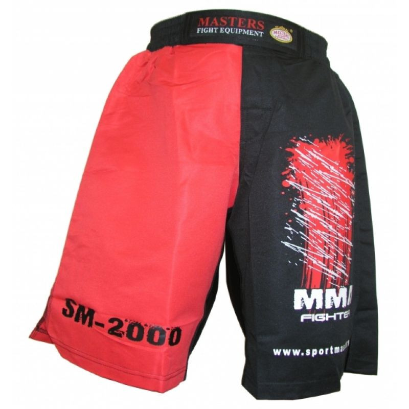 Pánské šortky MMA SM-2000 M 062000 černočervené - Masters XL