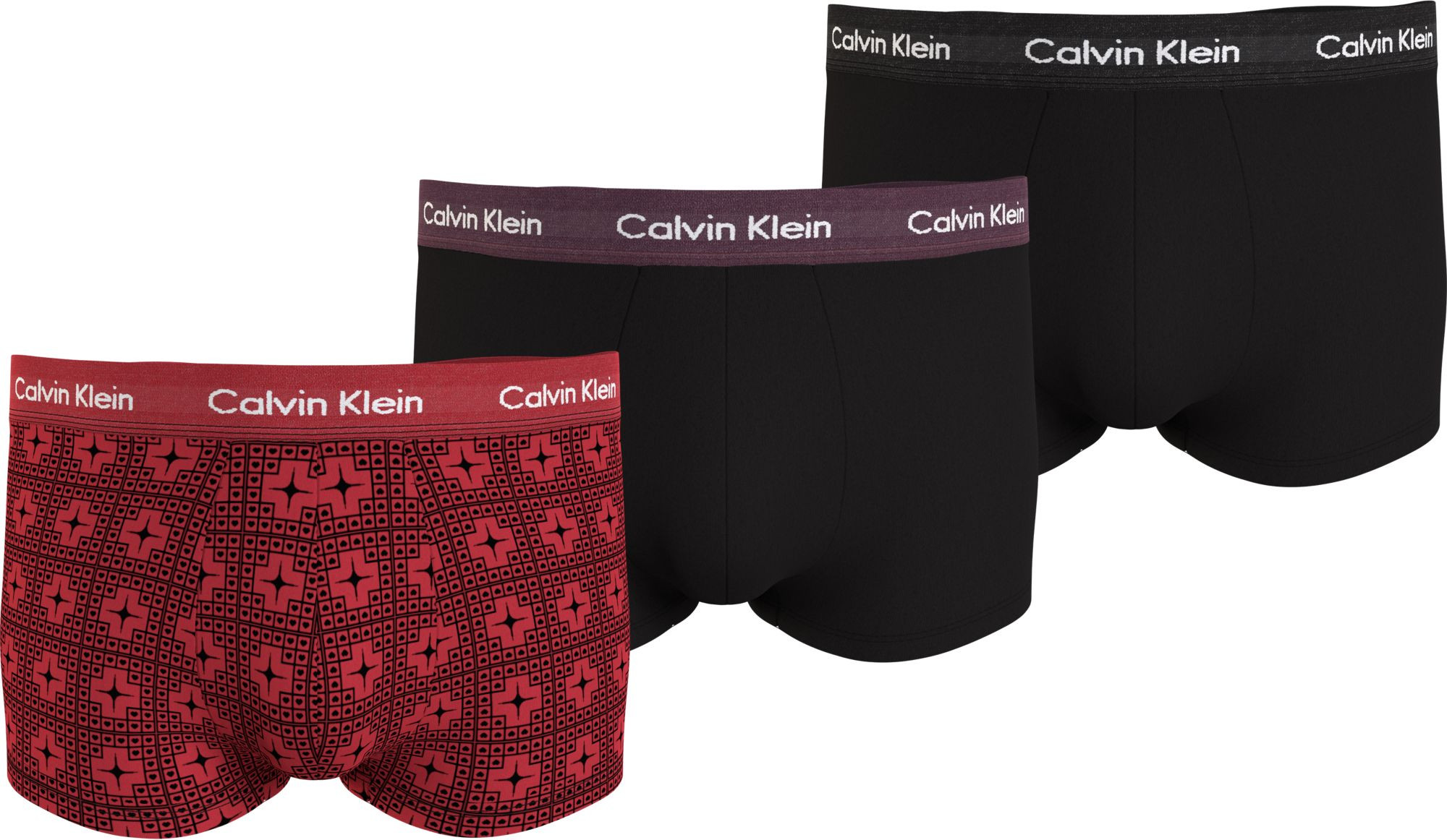 Pánské boxerky 3Pack 000NB3055A I1Z červené/černé - Calvin Klein M