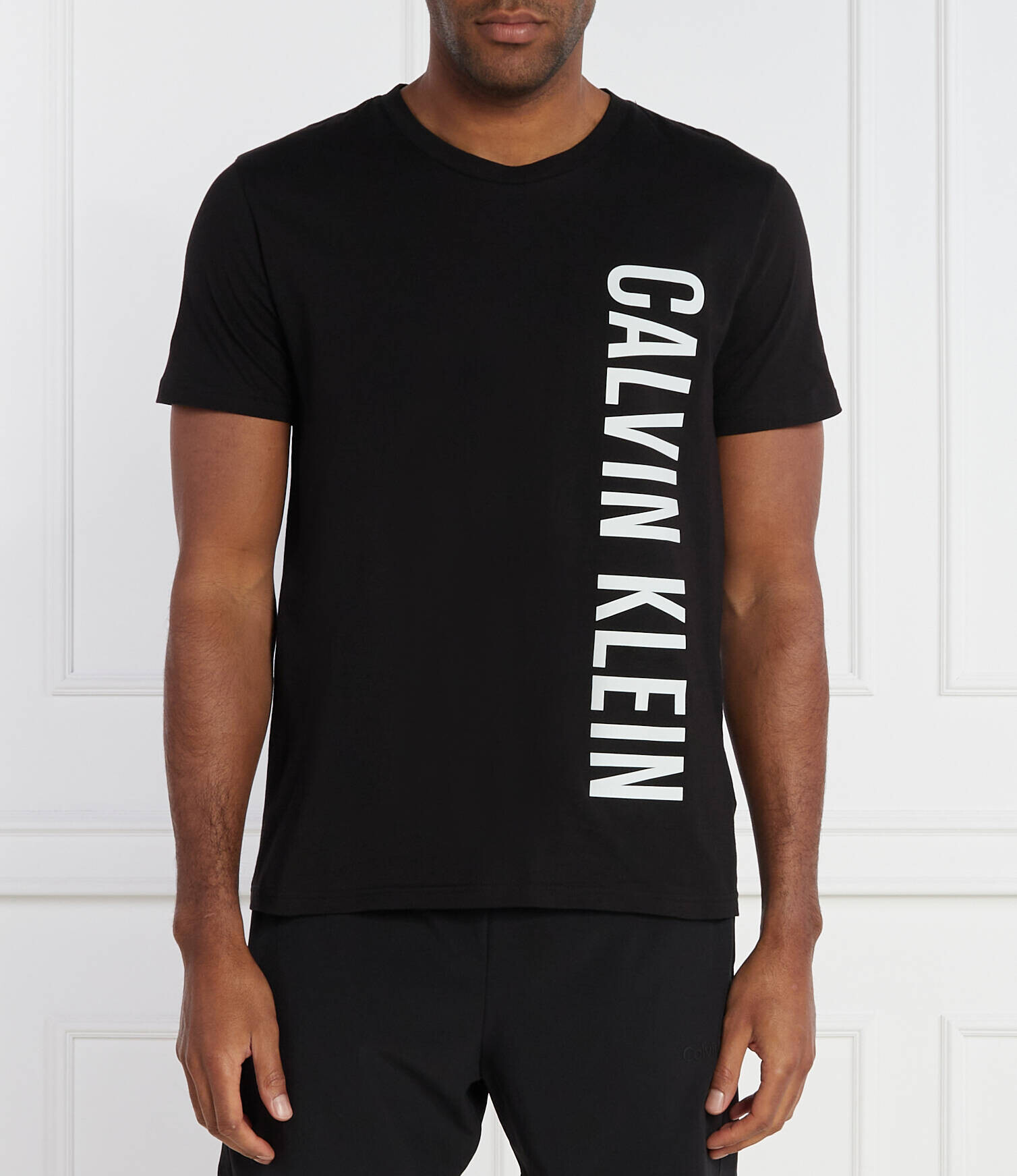 Pánské plážové tričko KM0KM00998 BEH černé - Calvin Klein XL