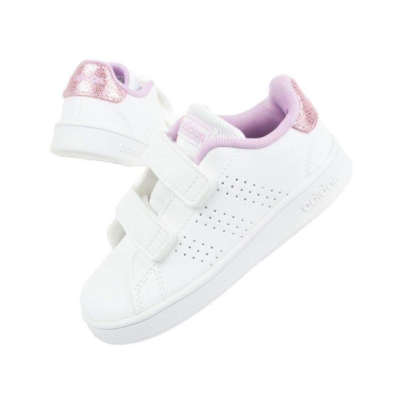Dívčí sportovní obuv ADVANTAGE I Jr FZ0034 Bílá s růžovou - Adidas bílá s růžovou 27