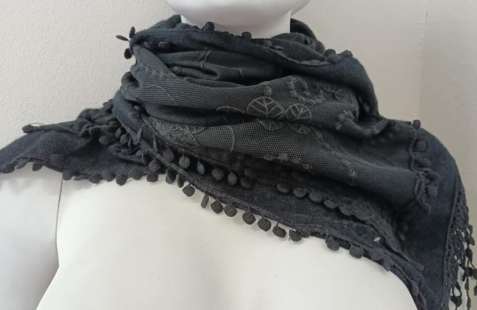 Dámský šátek černý - FPrice one size