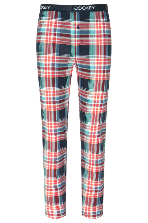 Pánské pyžamové kalhoty 500756H 378 červenomodré káro - Jockey L