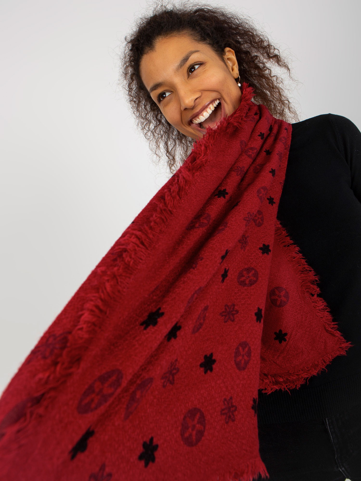 Dámský šátek AT CH 23505 1.55 tmavě červený - Forever one size