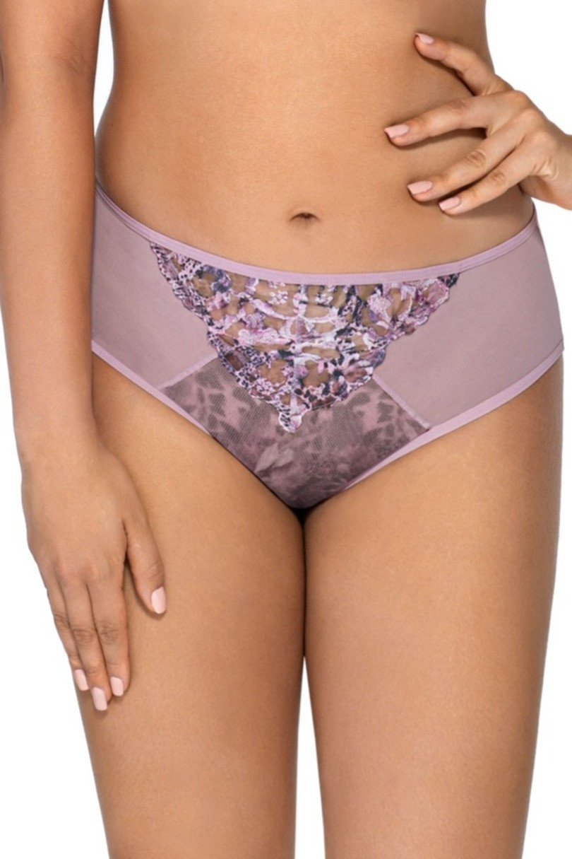Dámské kalhotky brazilky Zoe 1987/B Pudr růžová vzor - Ava pudrovo-růžová XL