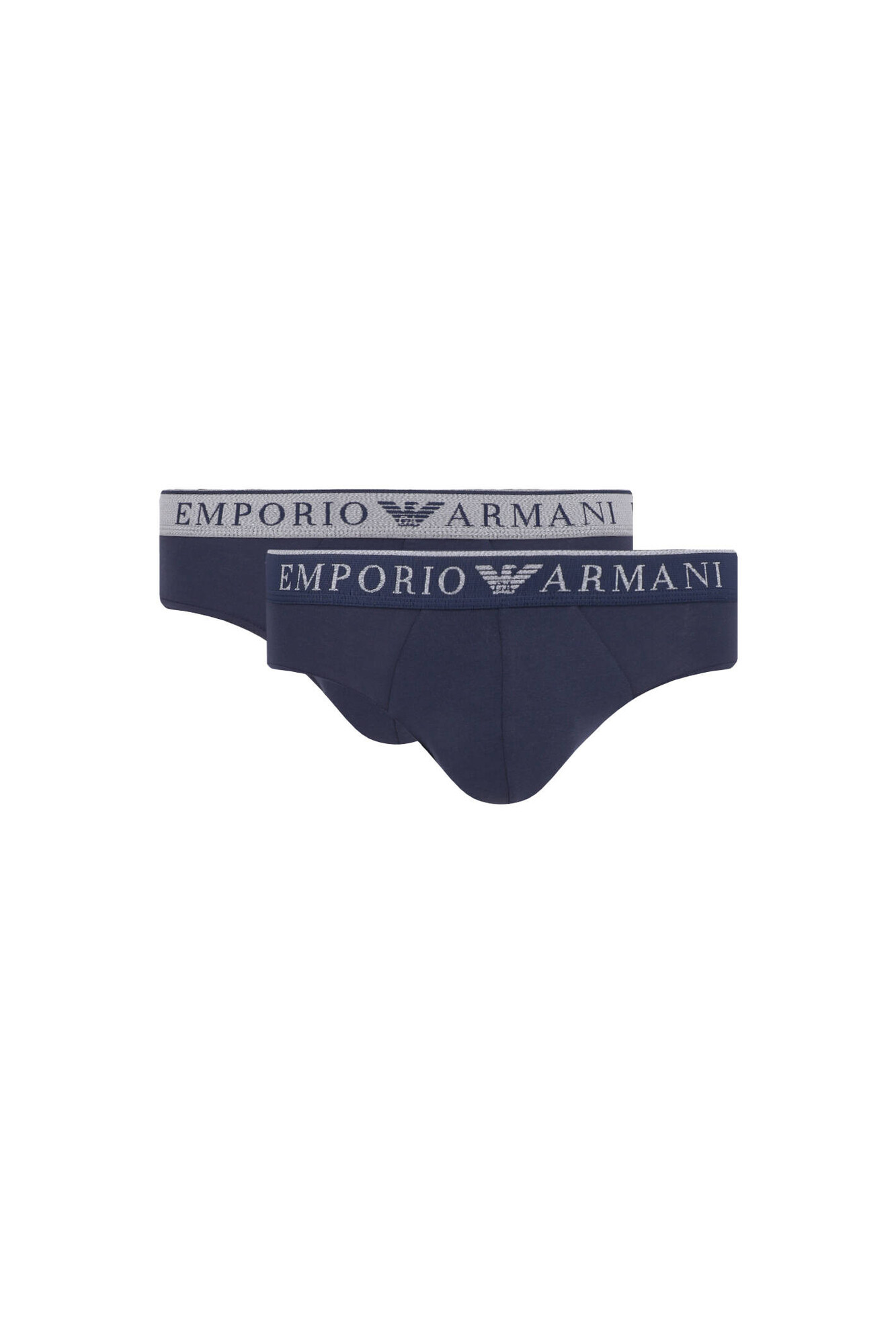 Pánské slipy 2Pack 111733 4R720 tm. modré - Emporio Armani XL