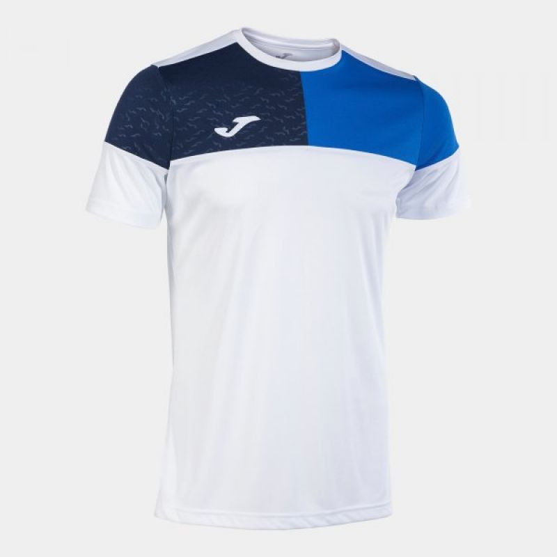 Pánské tričko Crew 103084.207 Bílá s modrou - Joma bílá/modrá XL