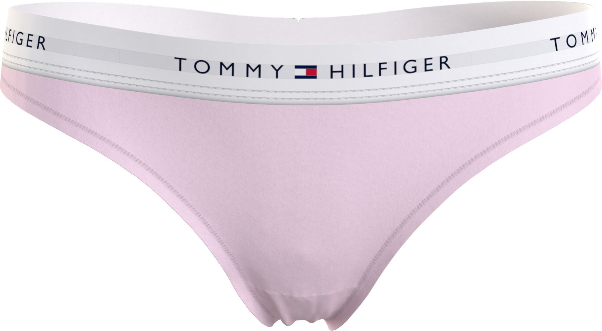 Dámská tanga LOGO WAISTBAND THONG UW0UW03835TOG světle růžová - Tommy Hilfiger XL