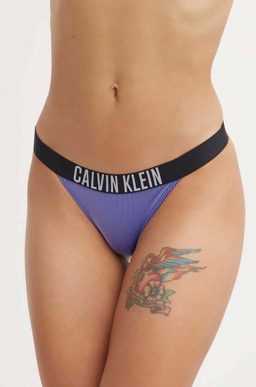 Dámské plavkové kalhotky KW0KW02611 C86 modré - Calvin Klein S