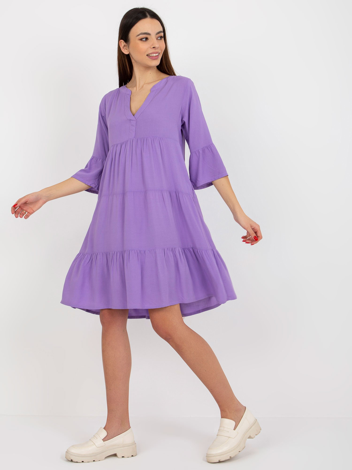 Dámské šaty D73761M30214B Fialová světle - Sublevel fialová M