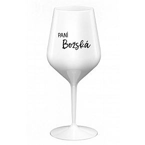 SKLENKA PANÍ BOŽSKÁ - bílá nerozbitná sklenice na víno 470 ml SKLENKA PANÍ BOŽSKÁ - bílá nerozbitná sklenice na víno 470 ml