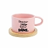 DÁME KAFE? DÁME. - růžový hrníček makronka 200 ml