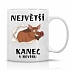 NEJVĚTŠÍ KANEC - klasický bílý keramický hrníček 300 ml
