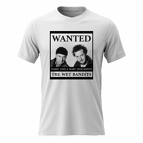 Dámské bavlněné tričko s potiskem - WANTED - bílé Dámské bavlněné tričko s potiskem - WANTED - bílé