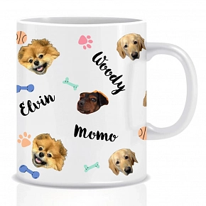 Personalizovaný klasický bílý keramický hrníček 300 ml s mazlíčky Personalizovaný klasický bílý keramický hrníček 300 ml s mazlíčky