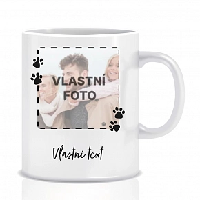 Personalizovaný klasický bílý hrníček 300 ml s fotkou mazlíčka a textem Personalizovaný klasický bílý hrníček 300 ml s fotkou mazlíčka a textem