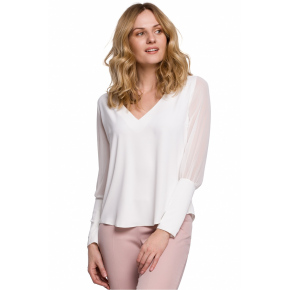 Dámská halenka K066 ecru - Makover