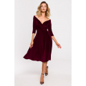 Dámské šaty M645 Maroon -  Moe