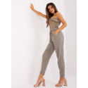 Dámské kalhoty D73760M61869O Khaki - Sublevel