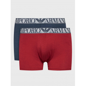 Pánské boxerky 2PACK 111769 3F720 15876 tm. modro-vínové - Emporio Armani