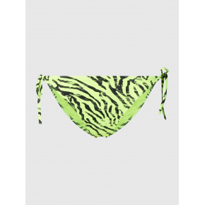 Dámské plavkové kalhotky KW0KW02336 OIC neonově žluté s potiskem - Calvin Klein