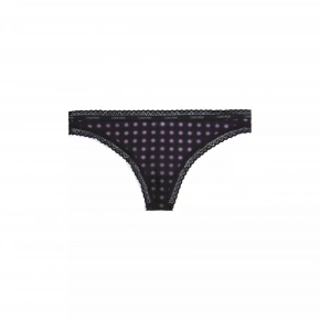 Dámská tanga 000QD3763E FTU černé se vzorem - Calvin Klein