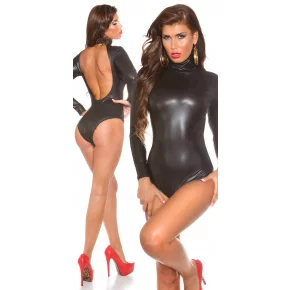 Dámské sexy body Latex Look T9270E černé - Koucla