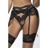 Dámské tanga String V-10718 Černá s béžovou - Axami