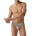 Pánská tanga 3 pack 3BMP 253 Šedá / černá - Atlantic