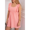 Šaty s volánky 9082 meruňkové - Kesi