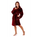 Dámský župan Lilly extra s kapucí 3/4 3320 3651 Vínová - Vestis