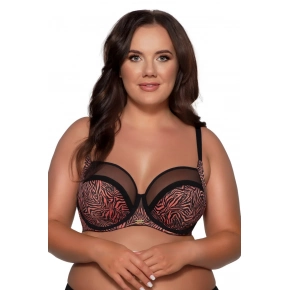 Dámská podprsenka TIGER SSS 1130/3 Terakota s černou - AVA Dámská podprsenka TIGER SSS 1130/3 Terakota s černou - AVA