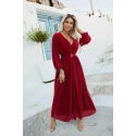 Dámské šaty 639-1 Vínová - Numoco