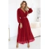 Dámské šaty 639-1 Vínová - Numoco