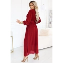 Dámské šaty 639-1 Vínová - Numoco