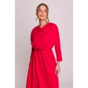 Pletené šaty S403  červené - Stylove
